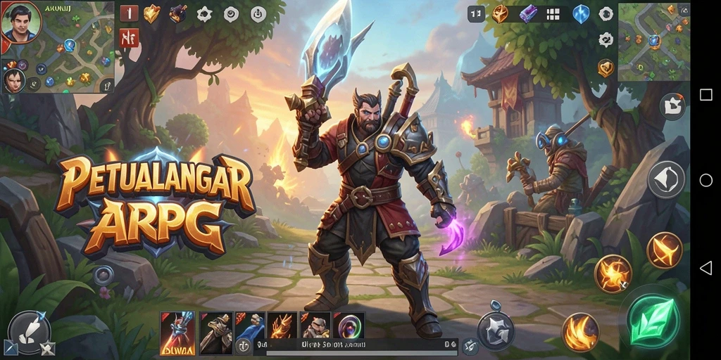 Gameplay ARPG seru dengan pertarungan mendebarkan.