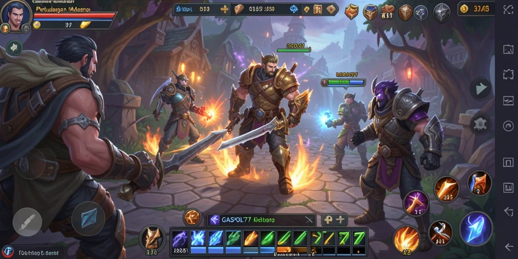 Tampilan gameplay GASPOL77 yang menakjubkan dengan aksi ARPG yang seru.