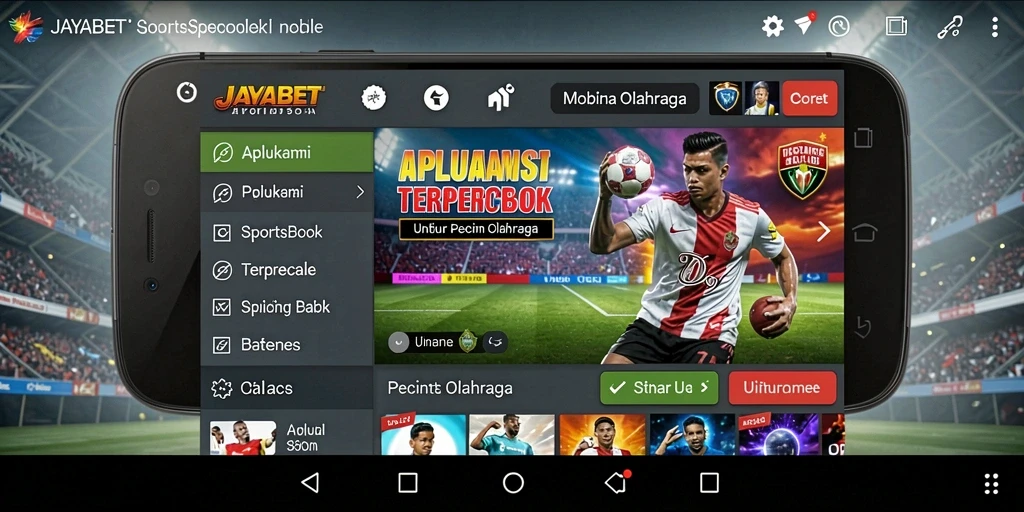 Tampilan menarik dan mudah digunakan dalam aplikasi JAYABET.