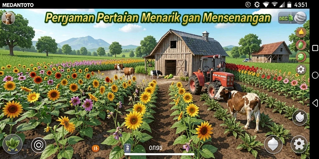 Tampilan gameplay MEDANTOTO yang menarik dengan elemen pertanian.