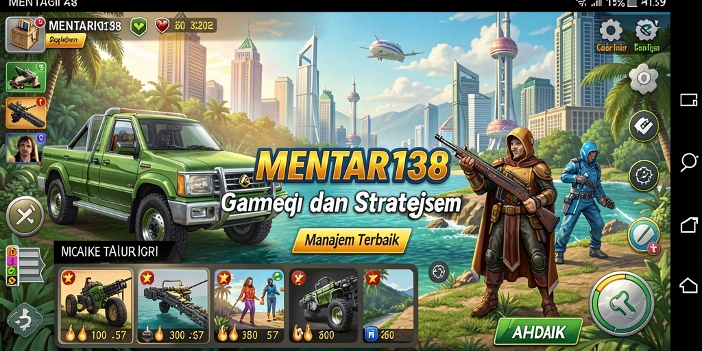 Tampilan screenshot permainan menunjukkan aksi strategis yang intens.