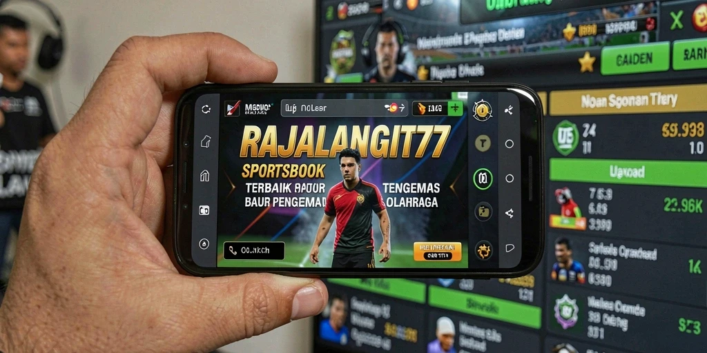 Tampilan antarmuka RAJALANGIT77 saat bermain taruhan olahraga.