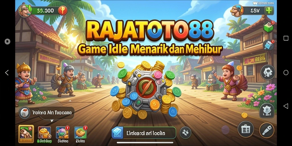 Tampilan gameplay Idle RAJATOTO88 yang menarik dan penuh warna.
