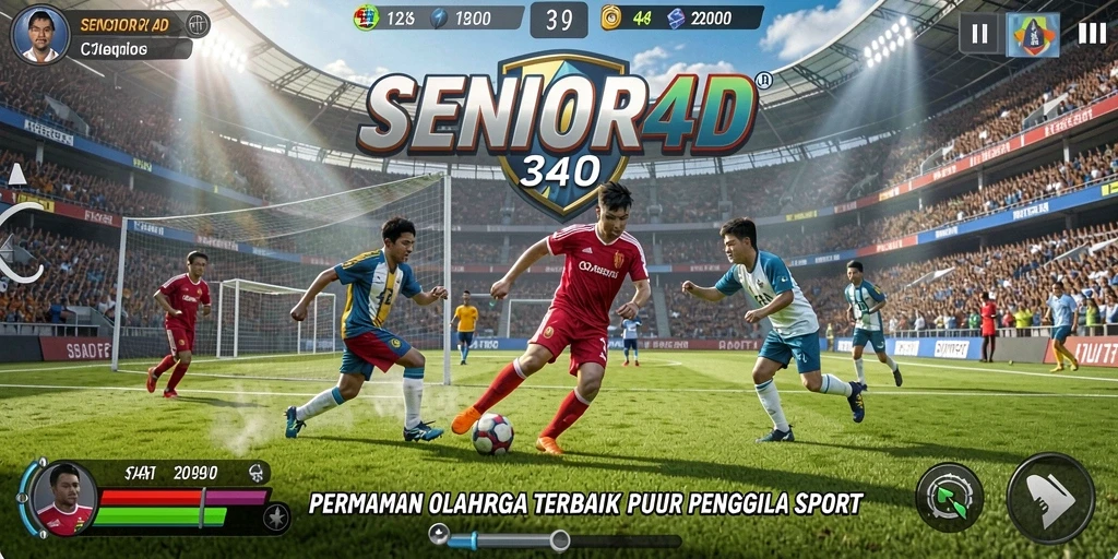 Tampilan seru gameplay SENIOR4D dalam pertandingan olahraga.