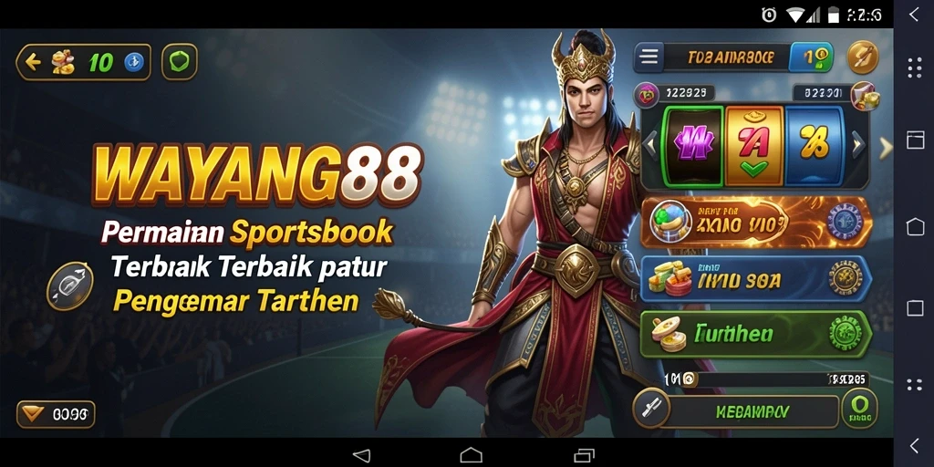 Tampilan gameplay aplikasi Sportsbook WAYANG88 dengan berbagai pilihan taruhan.